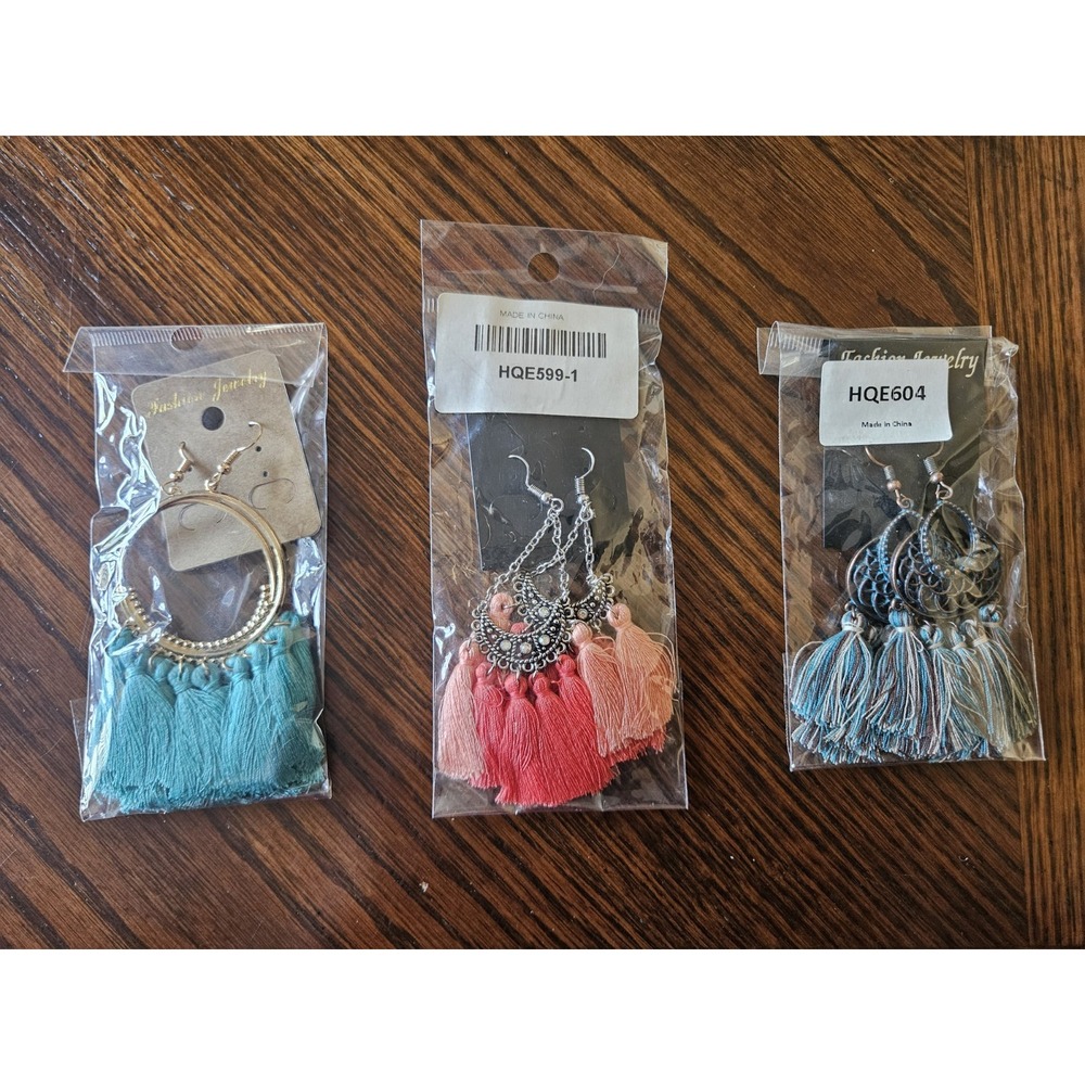 Southwestern Style Earrings Lot of 3 Hippie Boho #237